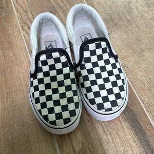 Vans Classic Black & White Checkerboard Skate Sneaker Shoes Size 12 Kids